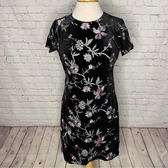 CALVIN KLEIN Floral Velvet Dress - Picture 6 of 10